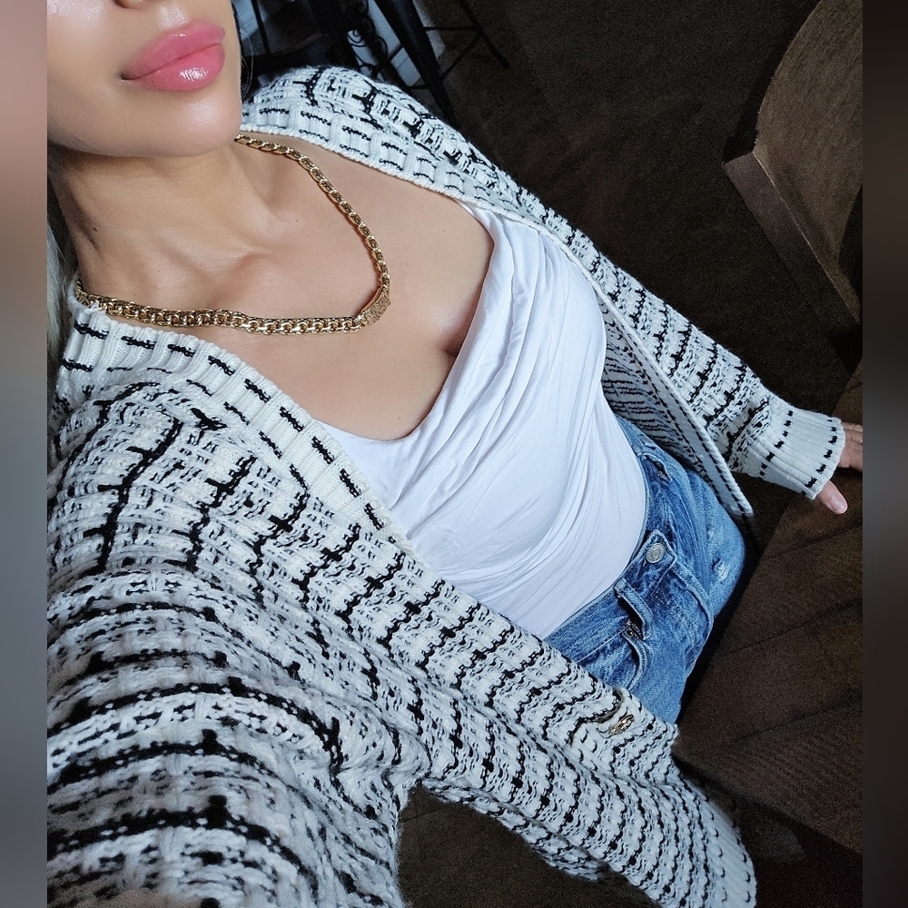 Elegant Tweed Cardigan